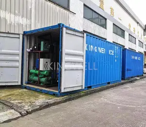 2 톤 컨테이너 블록 얼음 기계 찬 방 모바일 공장