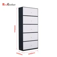 Metal 5 Shelves Cheap Storage Drawer Cabinet With Thin Frame Steel Tall Drawer Divider Cabinets