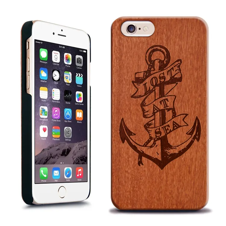 Mobile Accessories Laser engraved real wooden carved custom case phone cover For iphone 5 5S SE 6 6S 7