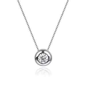 Серебряное ожерелье RINNTIN, набор из драгоценных камней, циркониевые ювелирные изделия, простое Стильное ожерелье