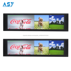 Amplia <span class=keywords><strong>tienda</strong></span> de abarrotes, anuncios digitales electrónicos, 6.85 * 3 pulgadas, pantalla LCD de borde de estante - Product Image 1