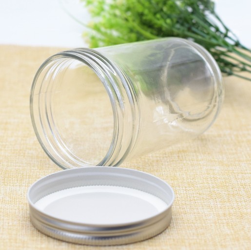 Round Shape Honey Jam Pickles Glass Jar With Twist off Lid Food Storage Glass Jar