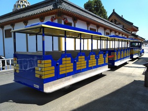 Esterno elettrico trackless turismo turistico grande simulatore di treni su strada per il passeggero bambino parco divertimenti giro di trasporto in vendita - Product Image 5