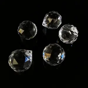 Wholesale decor wedding glass balls-Hot sales 20mm clear/transprent glass lamp balls for chandelier pendants decoration