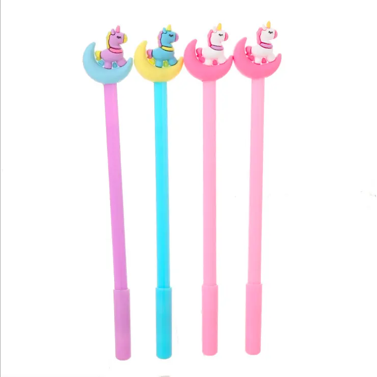 Stylo Gel licorne Kawaii en Silicone, mignon, Kawaii, corée du japon, papeterie scolaire, liste des articles de papeterie avec Photo, de bureau, pour enfants étudiants