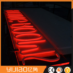 vintage neon efecto marca nombre de tienda en calle en <span class=keywords><strong>centro</strong></span> <span class=keywords><strong>comercial</strong></span> con LED iluminado frontal - Product Image 5