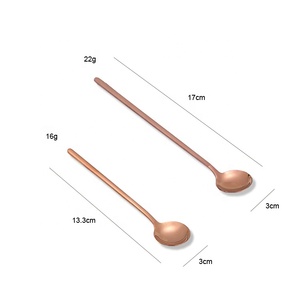 <span class=keywords><strong>Cucchiaino</strong></span> da <span class=keywords><strong>Caffè</strong></span> in Acciaio Inossidabile Lucido e Colorato, Oro/Oro Rosa/Nero - Product Image 2