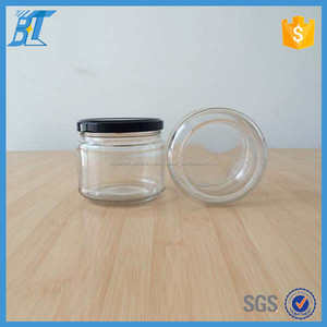 vacío 300ml 10 oz frasco de vidrio para la industria <span class=keywords><strong>conservera</strong></span> cilindro contenedor de alimentos con tapa de metal twist-off - Product Image 3