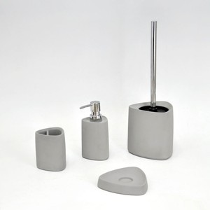 Dispensador de jabón de ducha de piedra de hormigón con bomba de níquel - Product Image 6