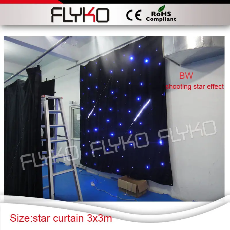 Luminária led pequena após os efeitos do ponto, luz de exibição profissional, estrela, drop dj booth cortina