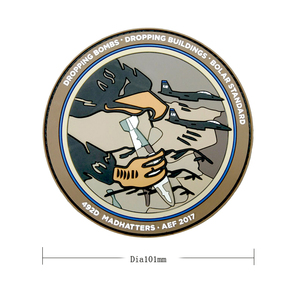 Giá rẻ biểu tượng tùy chỉnh vá máy bay PVC vá lettre với móc mạnh mẽ và vòng lặp ủng hộ - Product Image 4