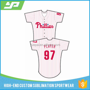 custom sublimation wholesale for pinstripe baseball tee shirts - Product Image 2