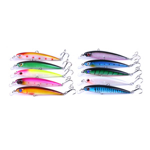 Hengjia 11cm 13.4g 하드 미노우 낚시 미끼 강 호수 스트림 낚시에 대 한 깃털 후크 인쇄 된 금속 인공 미끼 - Product Image 5