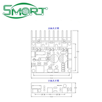 Modules d'amplificateur de subwoofer 2.1 à 3 canaux TDA2030, carte de circuit imprimé FR-4 à 4 couches haute puissance pour électronique intelligente