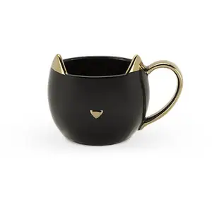 Wholesale Lovely Ceramic Cat Cups Saucers Coffee Mug for Drink