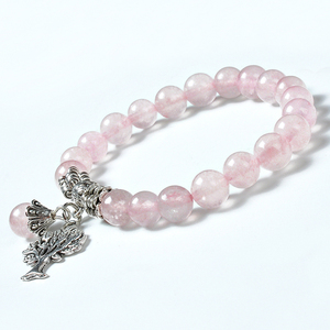 F125 Regali di San Valentino per Donne, Braccialetto in <span class=keywords><strong>Quarzo</strong></span> <span class=keywords><strong>Rosa</strong></span> Naturale - Product Image 3