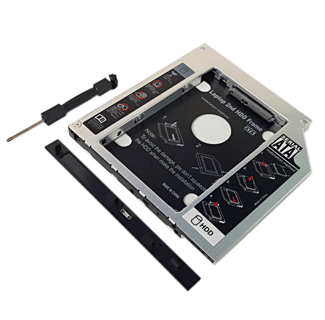 9.5mm SATA for Universal Laptop Series Hard Driver Caddy 2nd HDD Caddy