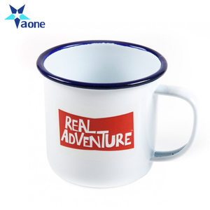 <span class=keywords><strong>Taza</strong></span> de Esmalte Metálico Sublimable de 8oz 9oz 12oz con Logotipo Personalizado Impreso en Rojo, Blanco y Negro, para Café, Camping y Senderismo - Product Image 3