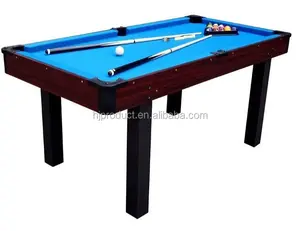 Fabriek direct verkopen 5ft 6ft MDF kleine size snooker pooltafel, kids biljart spel tafel