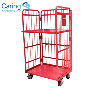<span class=keywords><strong>3</strong></span> sisi logistik roll kontainer lipat tangan troli logam pallet kandang - Product Image 3