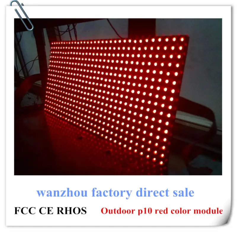 p10 al aire libre led de color rojo del módulo de visualización de la fábrica directa