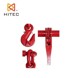 Ratchet Type Load Binder Painted Red With Hook Rigging Hardware