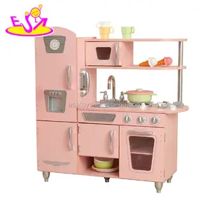 New hottest pink wooden large play kitchen for kids W10C363