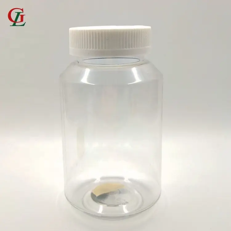 PET 500cc şeffaf tıbbi plastik şişe kilo kaybı ilaç kabı yağ yakıcı kapsül şişe vidalı kapak