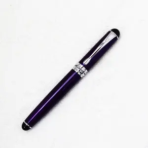 Je-56 Saham Pena Jual Jinhao X750 Kualitas Baik Menulis Kaligrafi Pena Ungu Logam Fountain Pen