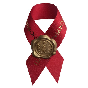Garrafa vinho pescoço decorativo cetim fita arco com cera selo pendurar etiqueta <span class=keywords><strong>Tag</strong></span> - Product Image 2