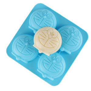 Doraemon gato en forma de silicona de molde de hornear último animal de dibujos animados <span class=keywords><strong>cuatro</strong></span> cubo de hielo molde de silicona - Product Image 2