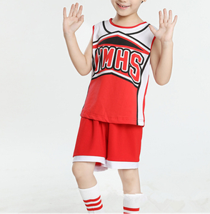 <span class=keywords><strong>Animadora</strong></span> trajes para niños juegos de deportes Gymnastically equipo de animadoras, vestido de baile de la escuela uniforme niñas falda - Product Image 3