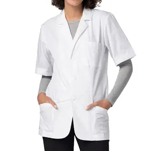 65% polyester 35% katoen korte mouw lab jassen voor vrouwen