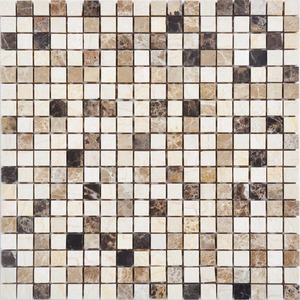 Lander Pietra 25mm quadrato colorato mosaico di marmo mattonelle di mosaico egitto emperador chiaro e scuro