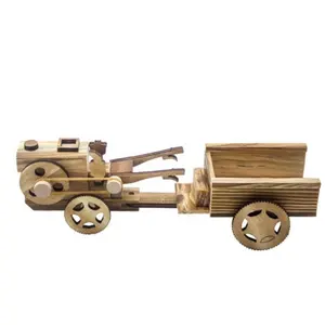 Großhandel Walking Traktor Modell Geschenke hand gefertigte Holzhandwerk für Home Decoration