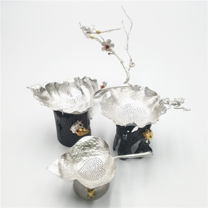 Wholesale 2021 Newest Multiple Style Leaves Metal <strong>Tin</strong> <strong>Tea</strong> Leaf Filter <strong>Tea</strong> Strainer <strong>Set</strong> Kung Fu <strong>Tea</strong> <strong>Set</strong> - Product Image 6