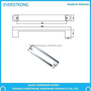 Tirador de baño Everstrong J009 manija de puerta de ducha de aleación de zinc de doble cara - Product Image 2