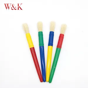 Professional Supplier Pure Bristle Plastic Handle Artist Oil Paint Brush