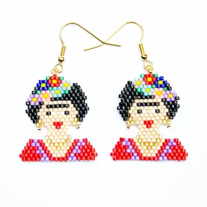 MI-E180019 Moyamiya Wholesale Chinese Boho Miyuki Delica Seed Beads Woven Fashion Jewellery Earring Trendy
