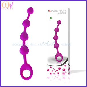 100% matériaux de Silicone Anal boule anale jouets pour hommes jolie amour perles Anal Sex Toy produit - Product Image 1