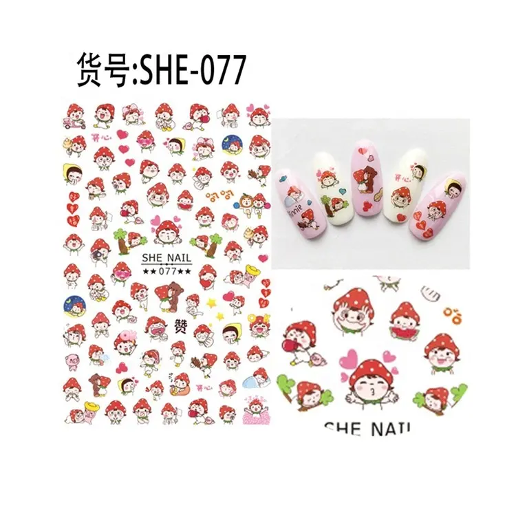 SHE 371-080 Nail Art Foils Sticker Fashion Nails Cartoon Harajuku Sailor moon Decals Nail Decorations