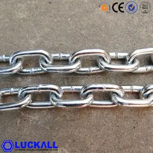 Pesca marina cadena por inmersión en caliente galvanizado chain cadenas negras para elevación