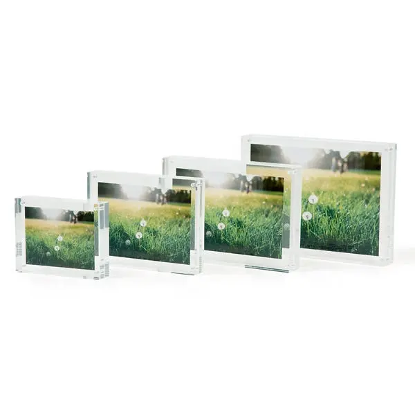 Cadre Photo en acrylique 4x6, bloc transparent personnalisé de haute qualité, cadre Photo magnétique
