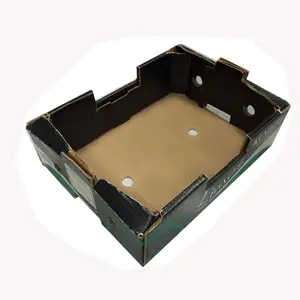 柔性版印刷棕色波纹水果箱用于包装葡萄顶级销售
