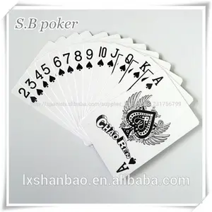 personalizado para adultos de plástico juego de cartas y naipes