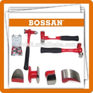 طقم أدوات إصلاح الانبعاجات في هيكل السيارة مكون من 7 قطع، مطرقة ودولي لعملية إصلاح الانبعاجات، رد 100% - Product Image 2