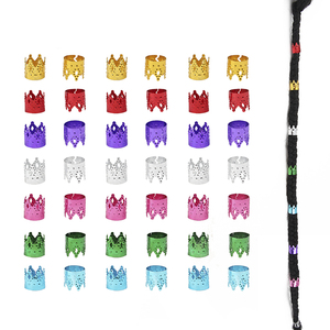 AliLeader 100 pièces/paquet Métal Dreadlock Accessoires Prix de gros Perles de cheveux <span class=keywords><strong>pour</strong></span> tresses - Product Image 1