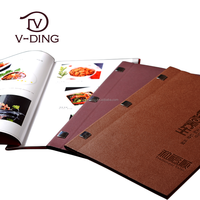 Porte-menus en cuir PU V-ding A4/8,5x11 pouces pour restaurants et hôtels (personnalisable OEM/ODM, origine Chine, 20 ans d'expérience)
