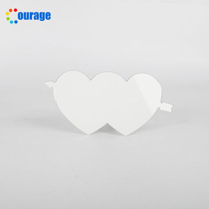 <strong>Double</strong> Heart Sublimation Aluminum Blanks <strong>Photo</strong> <strong>Frame</strong> LBH-004 - Product Image 4
