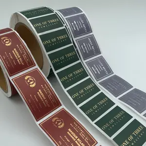 Etichetta personalizzata in carta adesiva per prodotti in oro, argento con Logo aziendale